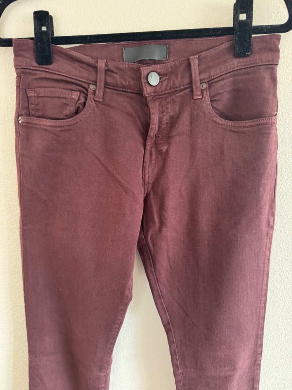 J Brand Tyler Murlow Burgundy Skinny Jeans Size 29 - Picture 2 of 9